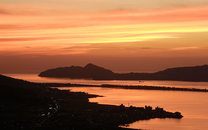 一字観 夕暮れ